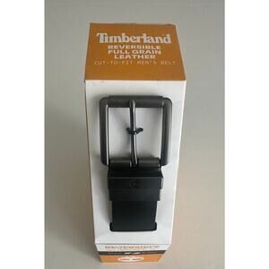 Men's Timberland Reversable Belt NWT Full Grain Leather Fits 28-44 Black & Brown